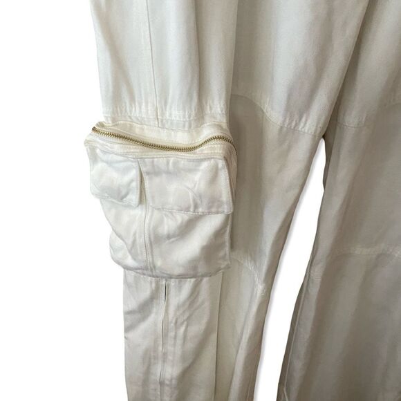 NWT Retrofete Kelani Jeans pants white cargos loose fit low rise SER.O.YA Sz 30 - Picture 10 of 16